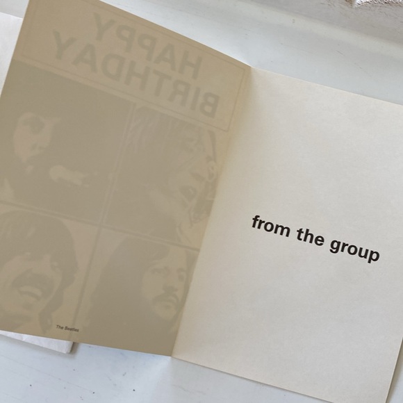 Vintage Beatles Greeting Cards with Envelopes, Happy Birthday & Blank 5”x7” - Picture 3 of 13